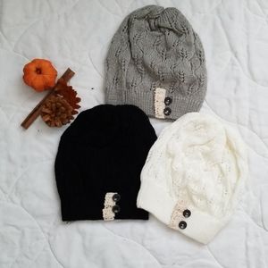 3 Woven Winter Hats